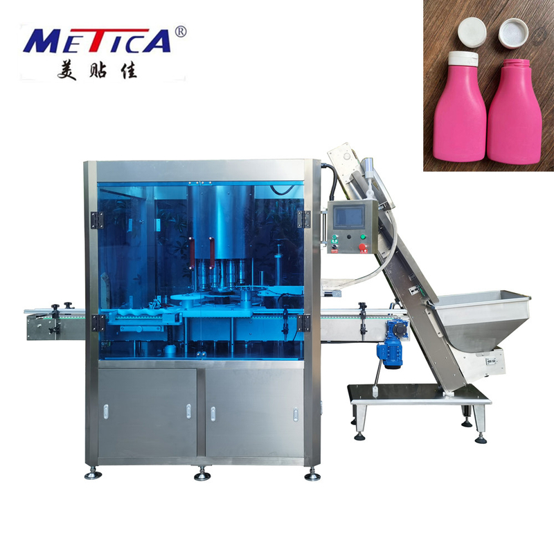6000bph 8 Heads High Speed Rotary Bottle Capping Machine For Plastic And Glass Bottle