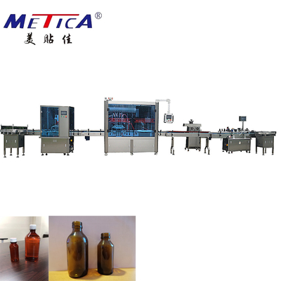 دستگاه بطری اتوماتیک خط تولید شربت 100-500 میلی لیتر