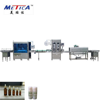 دستگاه پر کننده و برچسب زدن روغن METICA CBD 0.6-0.8Mpa دستگاه پر کردن بطری شیشه ای