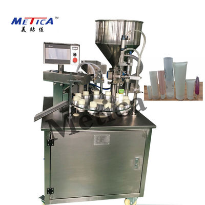 دستگاه پرکن و آب بندی خمیر دندان نیمه اتوماتیک حجم 25BPM 40L هاپر حجم
