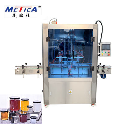 500BPH-1200BPH دستگاه پرکن بطری اتوماتیک 300 میلی لیتر بسته بندی کره بادام زمینی